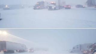 Сняг изкара на улицата хиляди хора заради необичайната гледка ВИДЕО