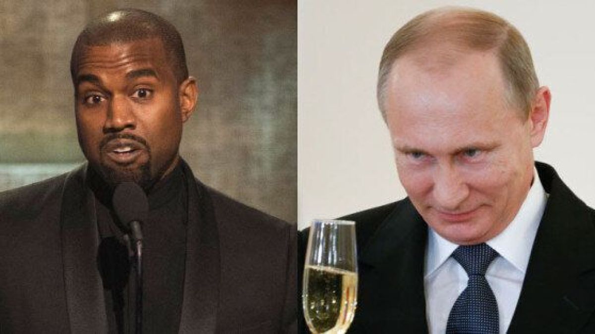 Напълно сериозно: Портрет на Путин виси на стената на Кание Уест 
