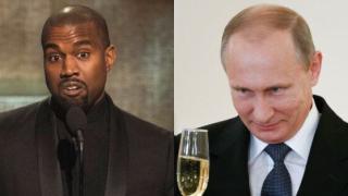 Напълно сериозно: Портрет на Путин виси на стената на Кание Уест 