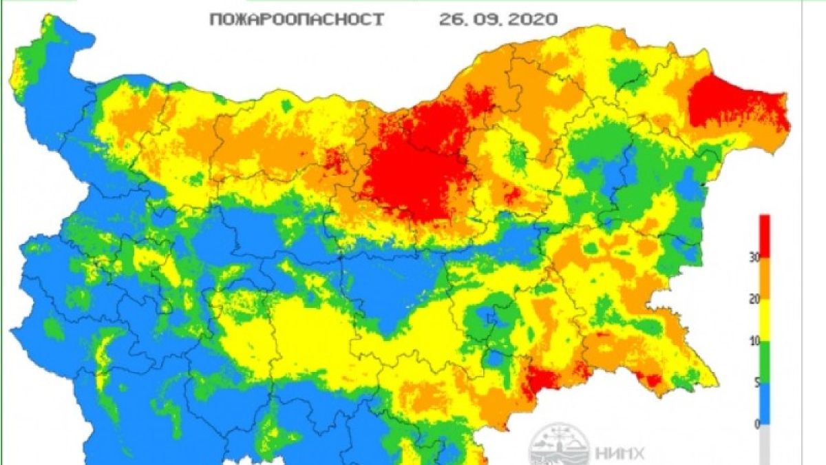 Голяма опасност дебне в събота в 8 области в България КАРТА