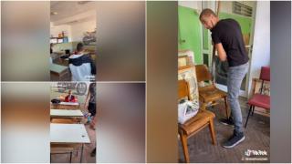 Пловдивски пишлигари къртят и палят мебели в класната стая ВИДЕО 