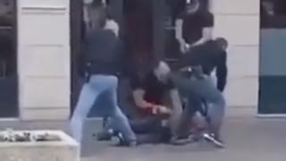 Мъж нападна с нож и викове "Аллах Акбар!" полицаи, застреляха го от упор!  ВИДЕО 18+