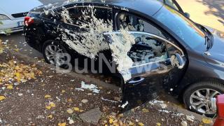 Мъст: Обезобразиха колата на полицай от Враца СНИМКИ