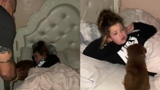 Момиче не можа да сдържи сълзите си, след като получи желаното кученце ВИДЕО
