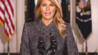 Първата дама Мелания Тръмп се сбогува с американците ВИДЕО