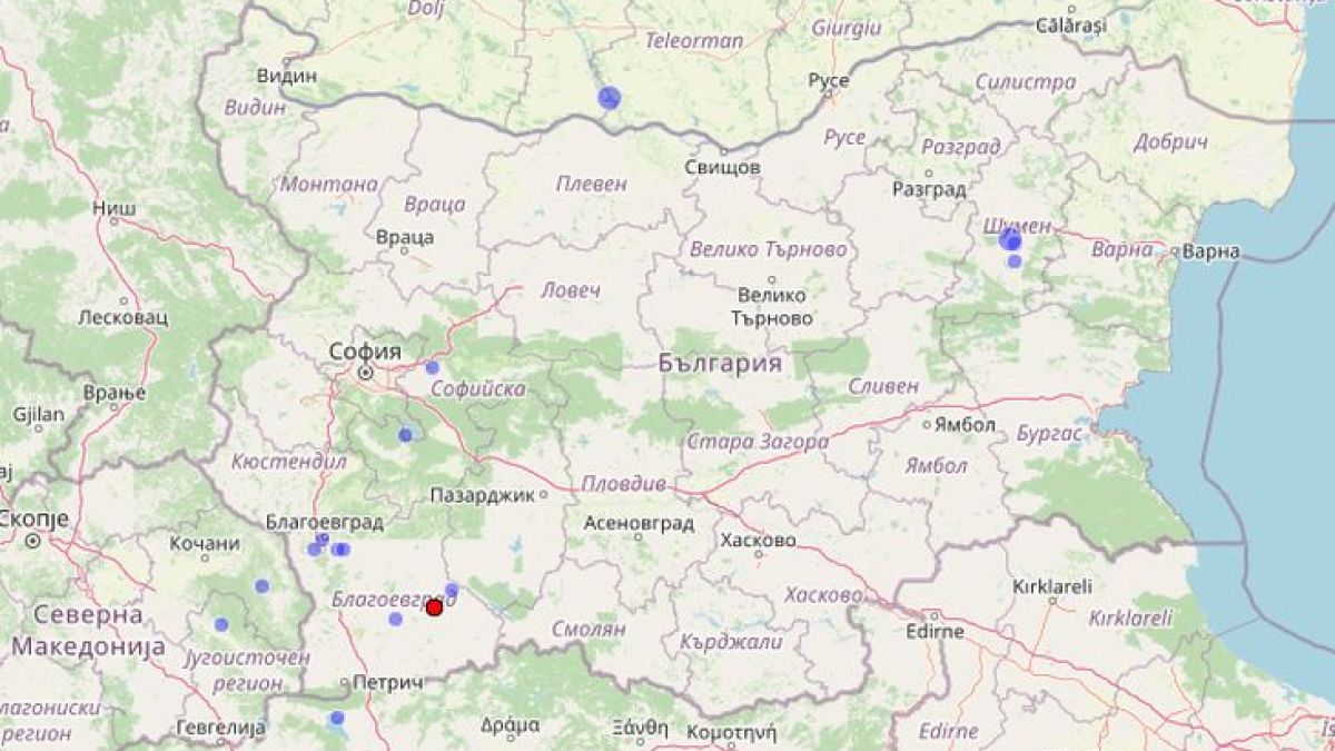 Второ земетресение в България за часове