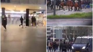 Почна се: Протестиращи срещу мерките за К-19 ограбват магазини ВИДЕО