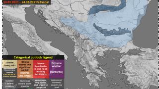 Meteo Balkans с лоша прогноза за много сняг: През следващите 24 часа... КАРТА