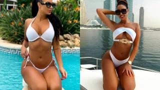 Секси стюардеса се разсъблича след като слиза от самолета СНИМКИ 18+