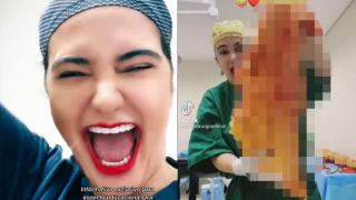 Докторица размята в танц отрязани сланини на пациенти,  уволниха я ВИДЕО