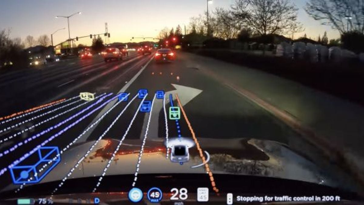 Разкриха какво вижда Tesla, когато е в режим на автопилот ВИДЕО 
