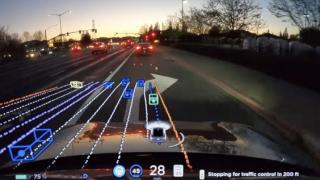 Разкриха какво вижда Tesla, когато е в режим на автопилот ВИДЕО 