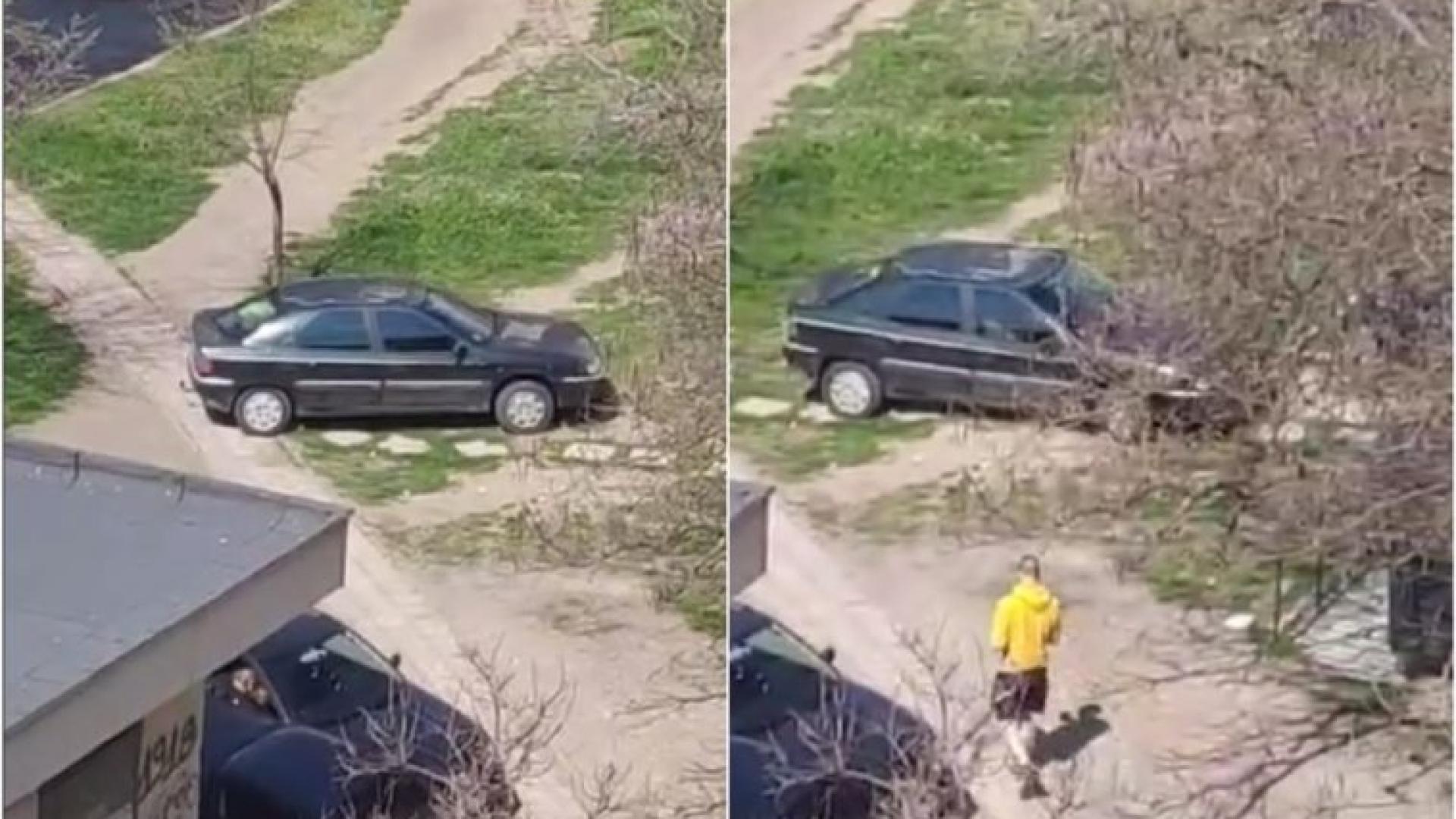 Варненец нагази с колата в тревните площи и... ВИДЕО 