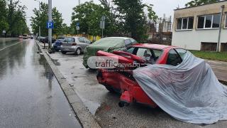 СНИМКИ и ВИДЕО показват какъв погром е направил 21 г. с BMW-то си в Пловдив