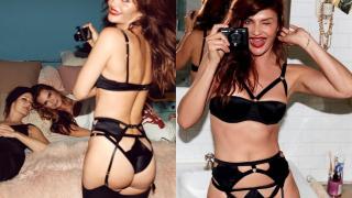 50-г супермоделка се снима с изрязано на най-пикантните места бельо СНИМКИ 18+