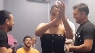 Борис Дали, Илиян и малкият син на Стораро заклещиха Бони в гримьорната и я накараха да им врътне... ВИДЕО