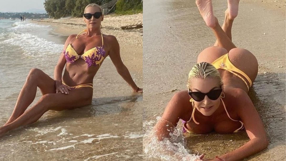 45-г. Волочкова показа голите си гърди без да се усети СНИМКИ 18+