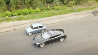 Уникална битка: Запорожец с електродвигател победи Tesla ВИДЕО