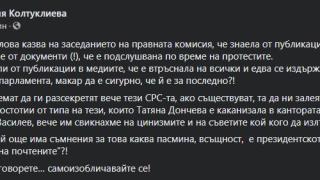 Колтуклиева: Президентското "братство на почтените" - пасмина