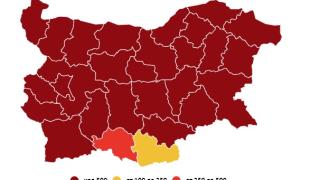 България свети в тъмночервено, К-19 пощади само тези две области КАРТА