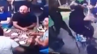 ВИДЕО 18+: Германци смляха от бой мигранти, изгонили техен приятел от кафето си 
