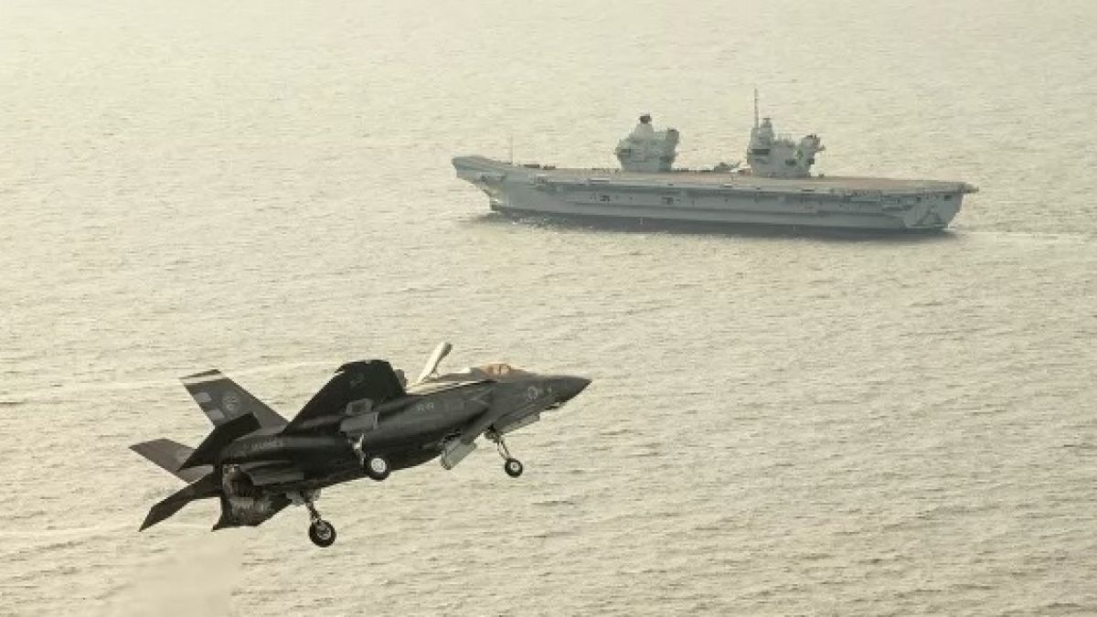 ВИДЕО е запечатало падането на британския изтребител F-35 в Средиземно море