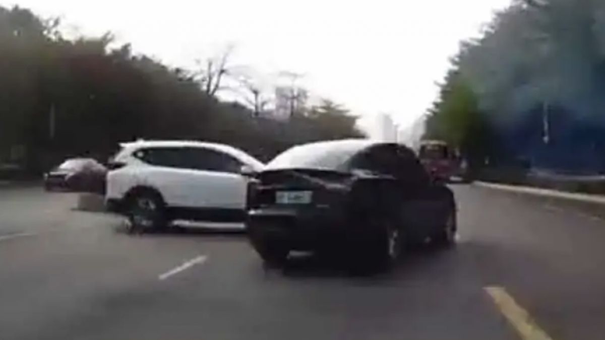 Шофьор на Тесла се спаси от страшна катастрофа благодарение на... ВИДЕО