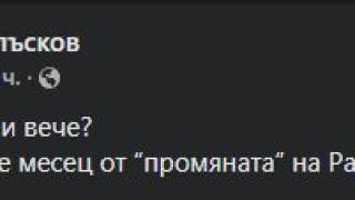 С въпрос за Борисов и Радев Петьо П. Блъсков подпали мрежата