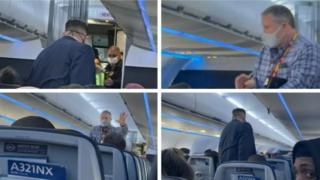 Пътник вдигна скандал, стюардеса го цапардоса с... ВИДЕО