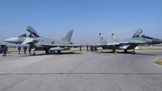 Испанските изтребители вече охраняват небето ни СНИМКИ