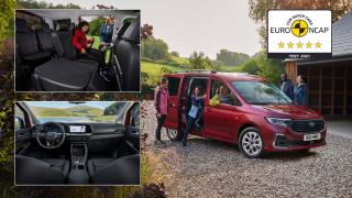 Изцяло новият Ford Tourneo Connect се присъединява към 5-звездната гама на Ford, сертифицирана от Euro NCAP