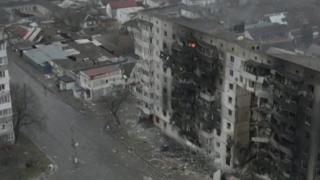Смразяващо кръвта ВИДЕО от град Бородянка след обстрела  
