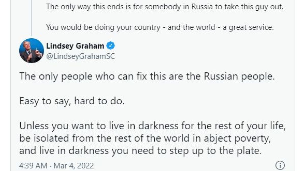 Американски сенатор поиска Путин да бъде убит и ето какво чу в отговор
