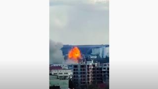 Ракети "Калибър" удариха логистичен център за западни оръжия насред Лвов ВИДЕО
