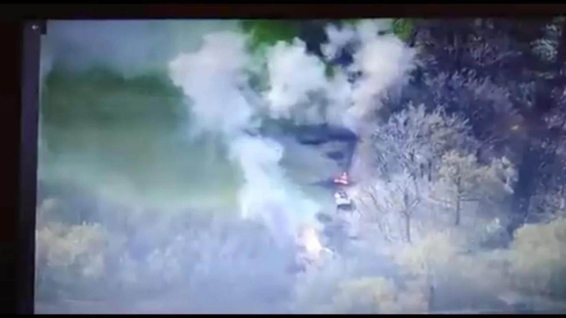 ВИДЕО от войната: Артилеристи от ВСУ удариха колона от руска техника 