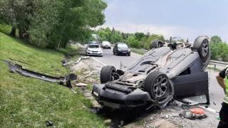 Има пострадали при каскадата на БМВ-то акробат на Околовръстното СНИМКИ