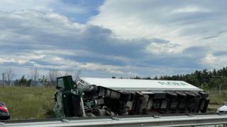 Извънредна ситуация на АМ "Тракия" СНИМКИ