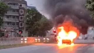 Експлозия и пожар на главен булевард във Варна, ето какво се случва ВИДЕО 