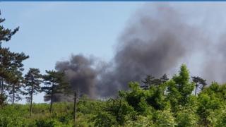 Русе потъна в сажди след пожар СНИМКИ