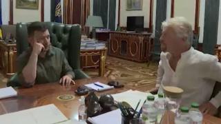 Зеленски посрещна милиардера Ричард Брансън ВИДЕО 