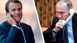 Кремъл гневен: Изтече запис на разговор между Путин и Макрон