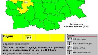 НИМХ спешно предупреди за обилни валежи до часове в тези области на България КАРТА