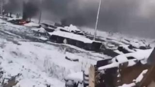 ВИДЕО от войната: Ракетен удар унищожи огромна колона с военна техника на ВСУ 