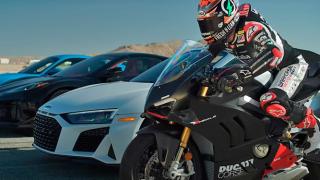 Сравниха Audi R8, Corvette, Porsche 911 и Ducati в бясна драг битка ВИДЕО