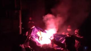 В Белград изгориха знамето на Косово ВИДЕО
