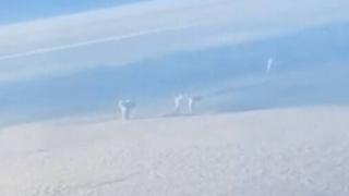 ВИДЕО от войната: Показаха от въздуха ударите на Русия срещу Украйна