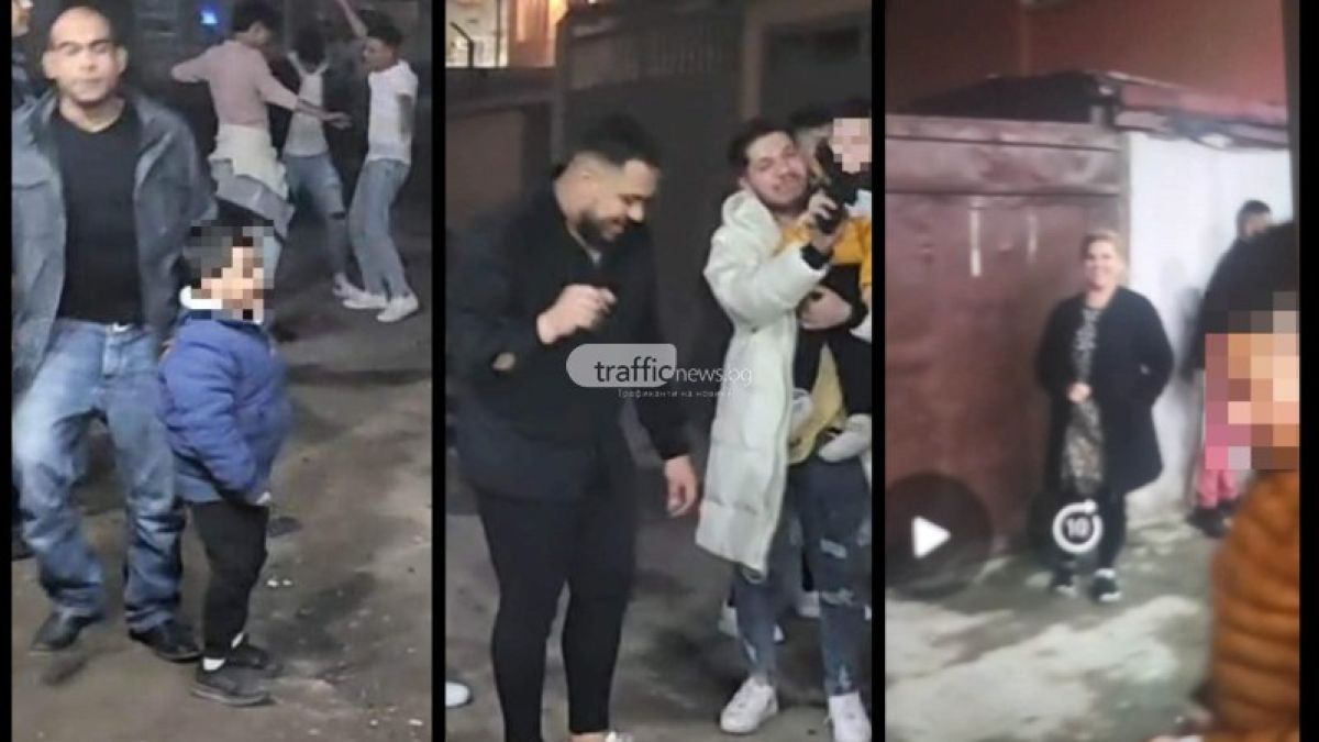 Нова година в Столипиново: 2-годишно дете гърми с пистолет, баба му гледа гордо СНИМКИ