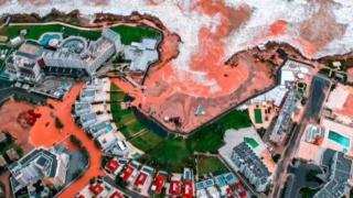 Апокалипсис в Кипър, улиците се превърнаха в червени реки ВИДЕО 