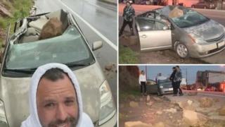 Той паркира колата си, а секунди по-късно се размина със смъртта ВИДЕО