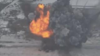 ВИДЕО от войната: Поразен УР-77 "Метеорит" едва не изпепели позициите на ВСУ